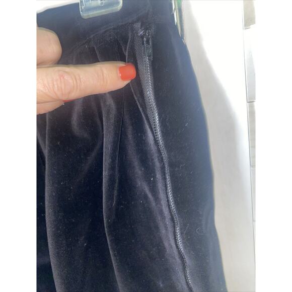 Vintage Handmade Velvet Straight Knee Length A Line Skirt Small 26” Waist - Picture 3 of 5